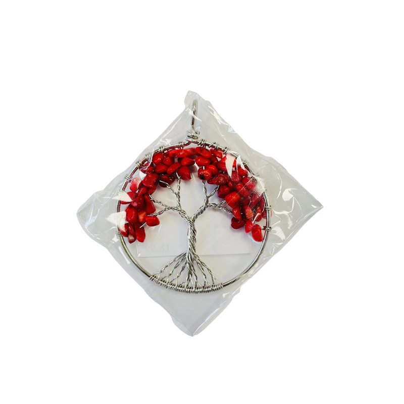 Pendant- Tree of Life Red